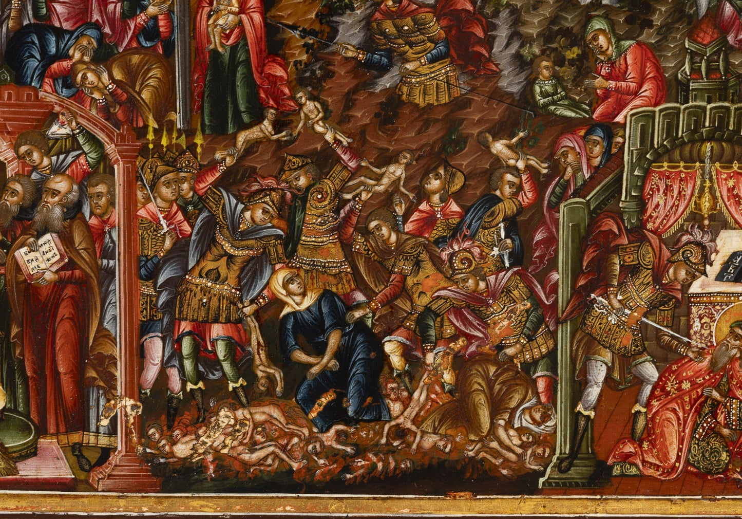 The Nativity of Jesus Christ. Wooden orthodox icon