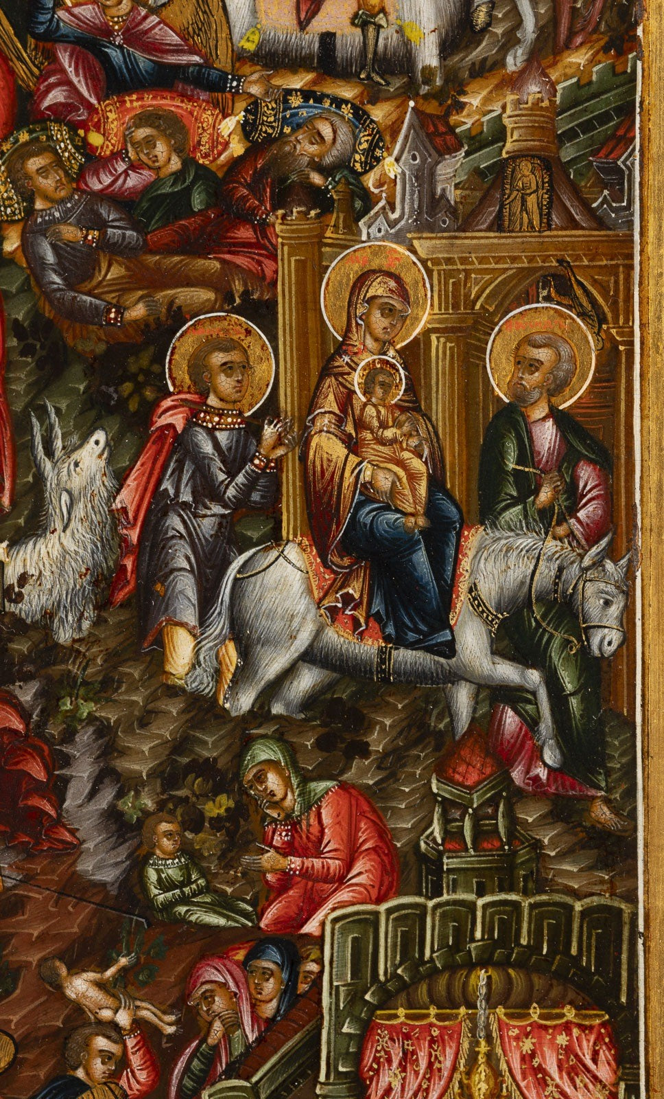 The Nativity of Jesus Christ. Wooden orthodox icon