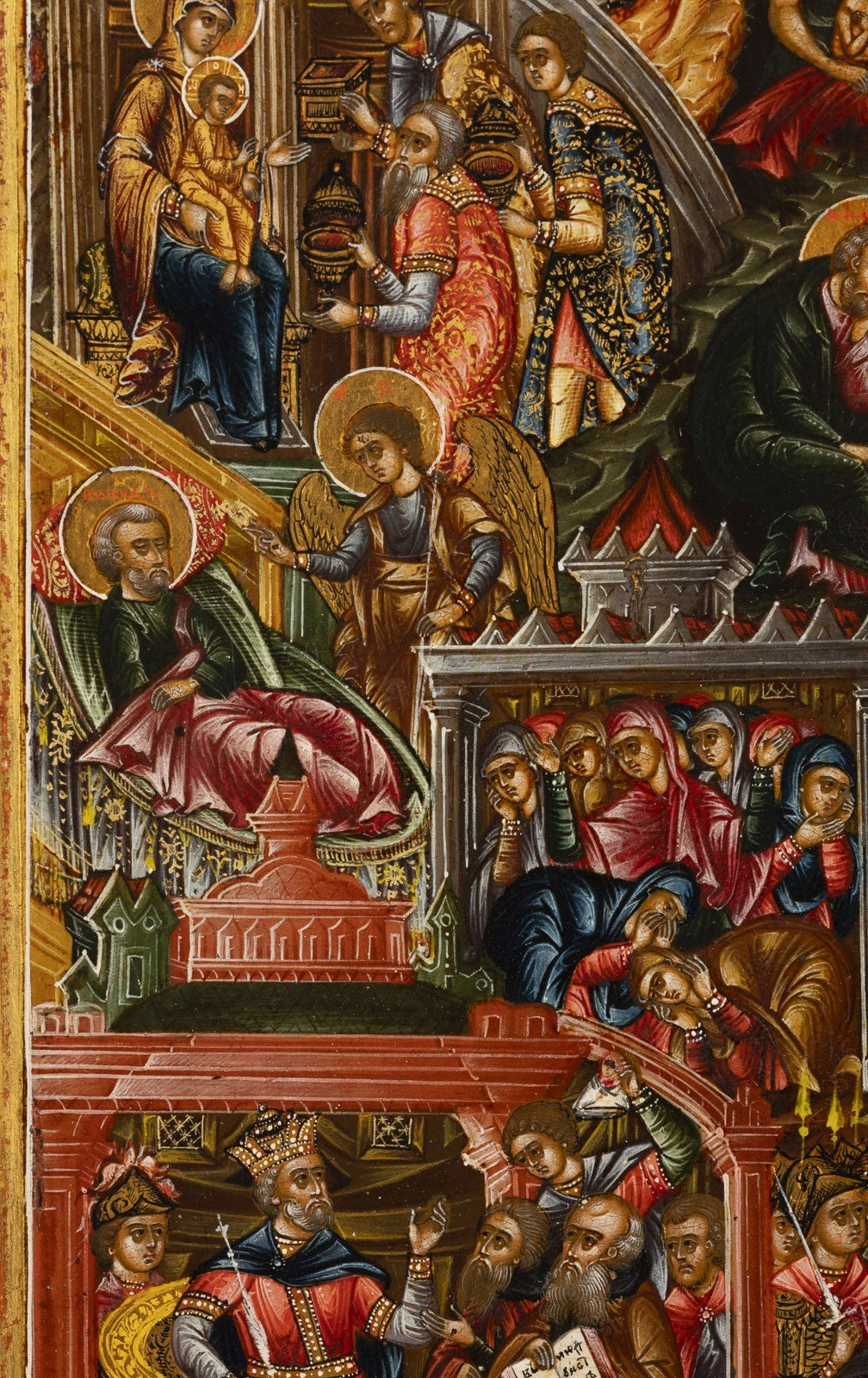 The Nativity of Jesus Christ. Wooden orthodox icon