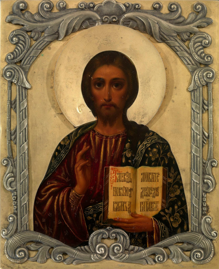 Wooden Icon of the Savior Jesus Christ, Lord Pantocrator