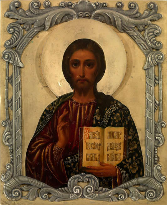 Wooden Icon of the Savior Jesus Christ, Lord Pantocrator