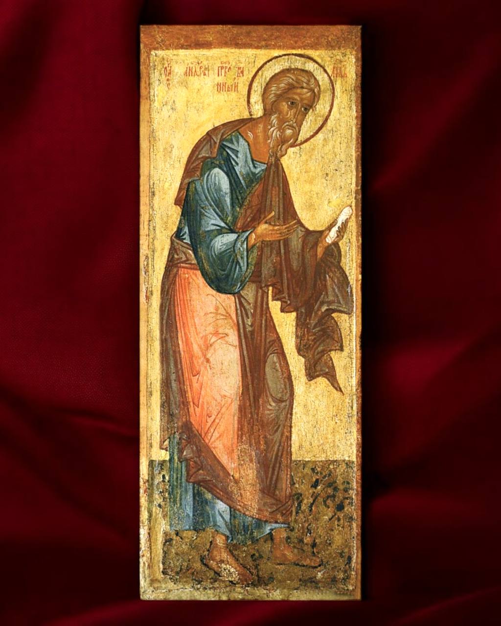 Saint Andrew is one of the Twelve closest disciples of Christ. The first to follow Christ. Saint Andrew the First-Called is revered as the patron saint of sailors.