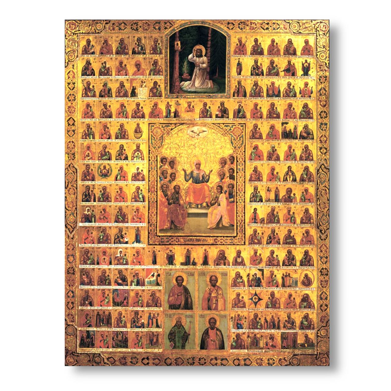 A well-preserved religious relic with gold leaf details, illustrating the deep veneration of the Theotokos in the Orthodox tradition.