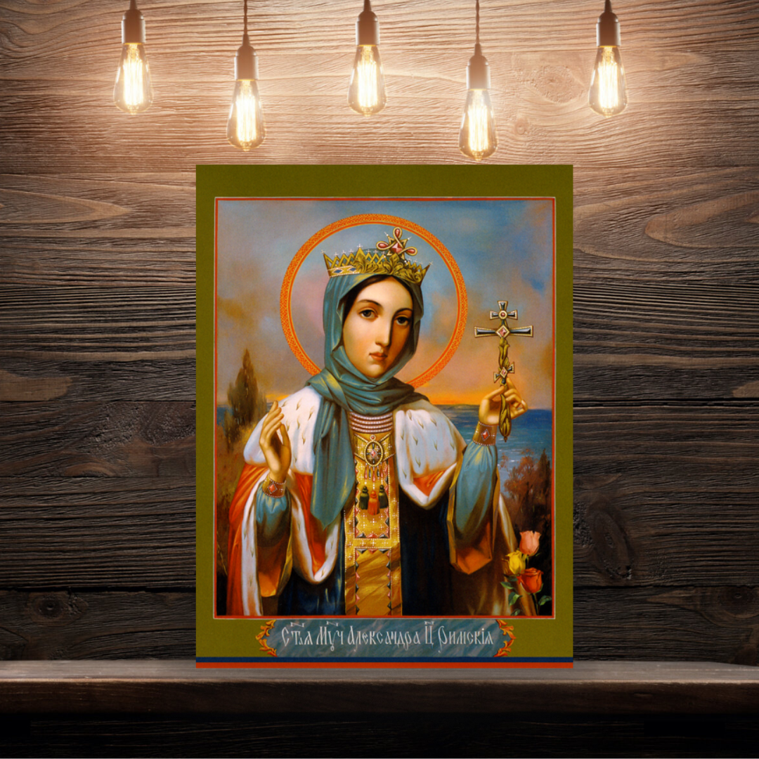 Orthodox icon of Saint Alexandra of Rome Empress and Christian martyr