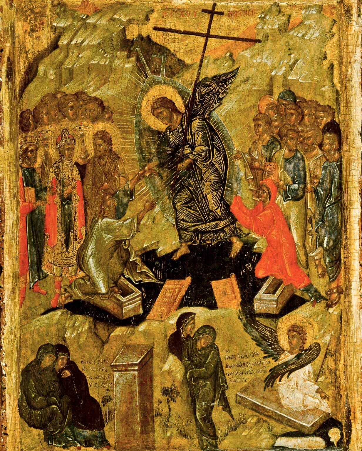 Wooden Icon of the Resurrection of Christ (descent into hell)