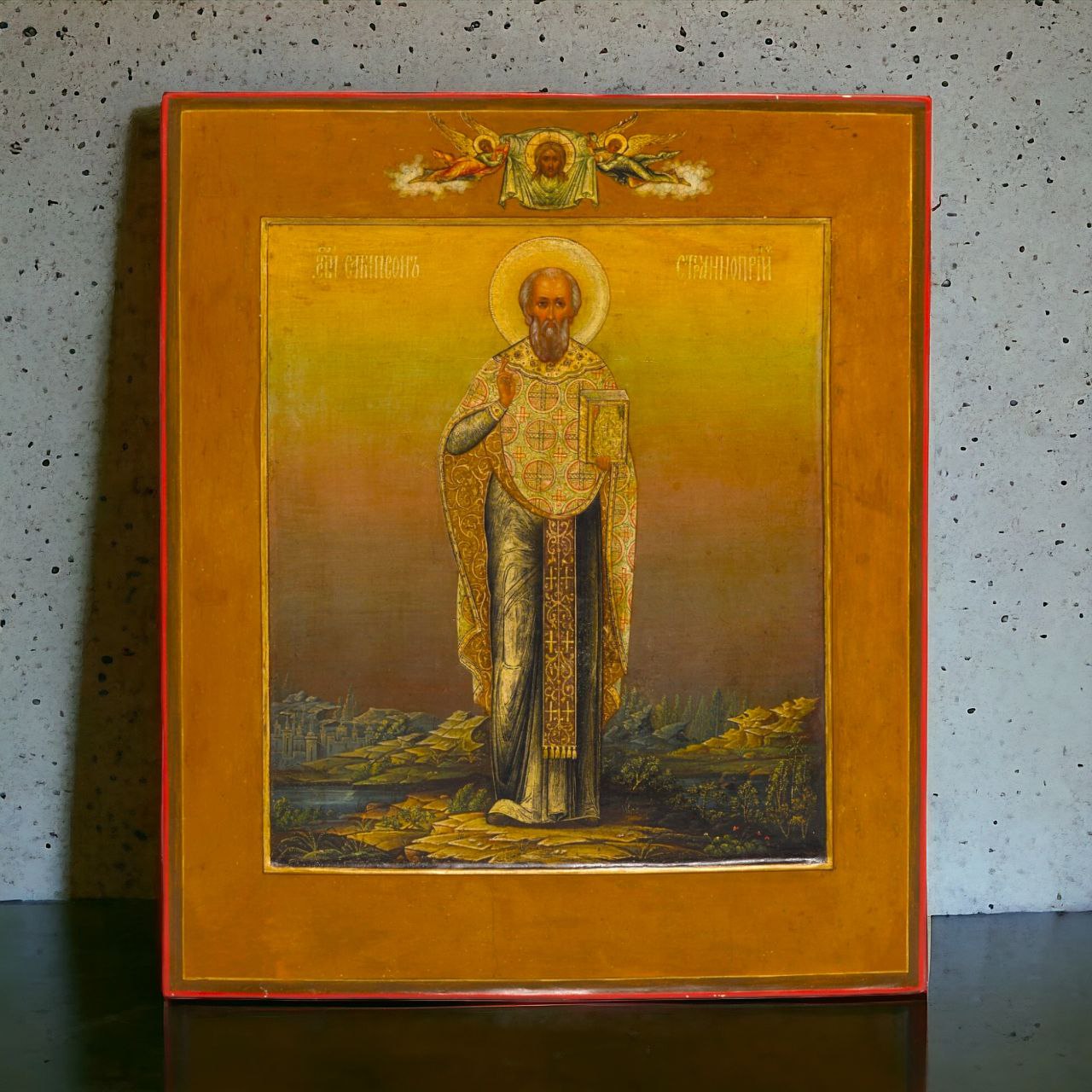 Wooden Icon of the Saint Sampson the Hospitable