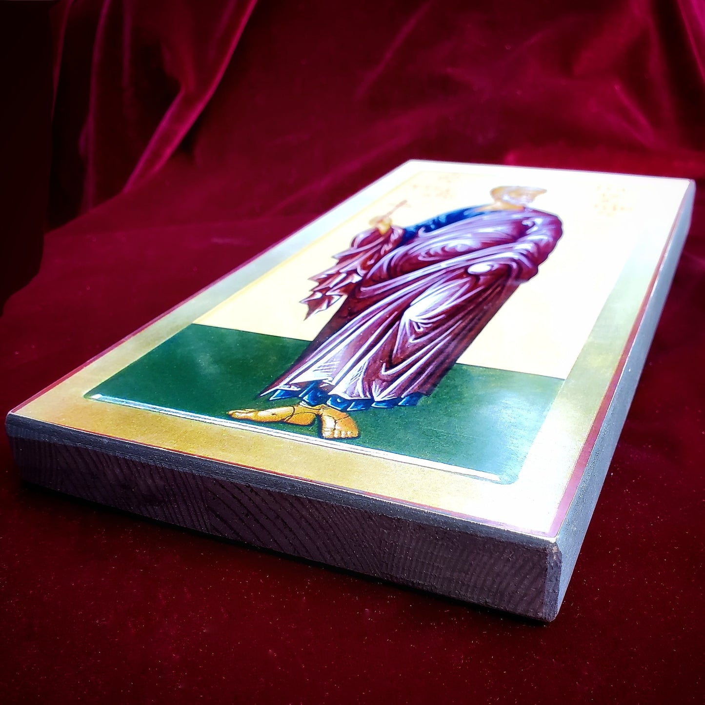 Holy Martyr Timothy of Palestine. Wooden orthodox icon.