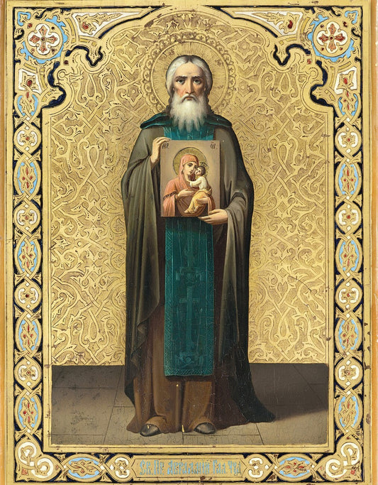 Saint Abraham of Galich, Chukhlomsky or Gorodetsky. Wooden orthodox icon