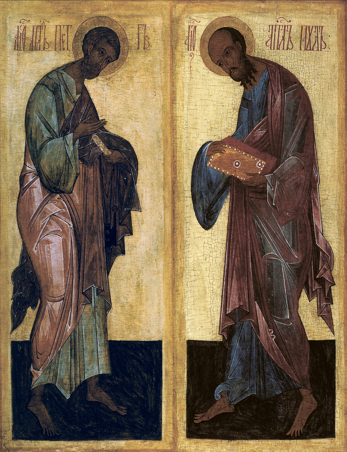 Prayerful image of Saints Peter and Paul from historical icon