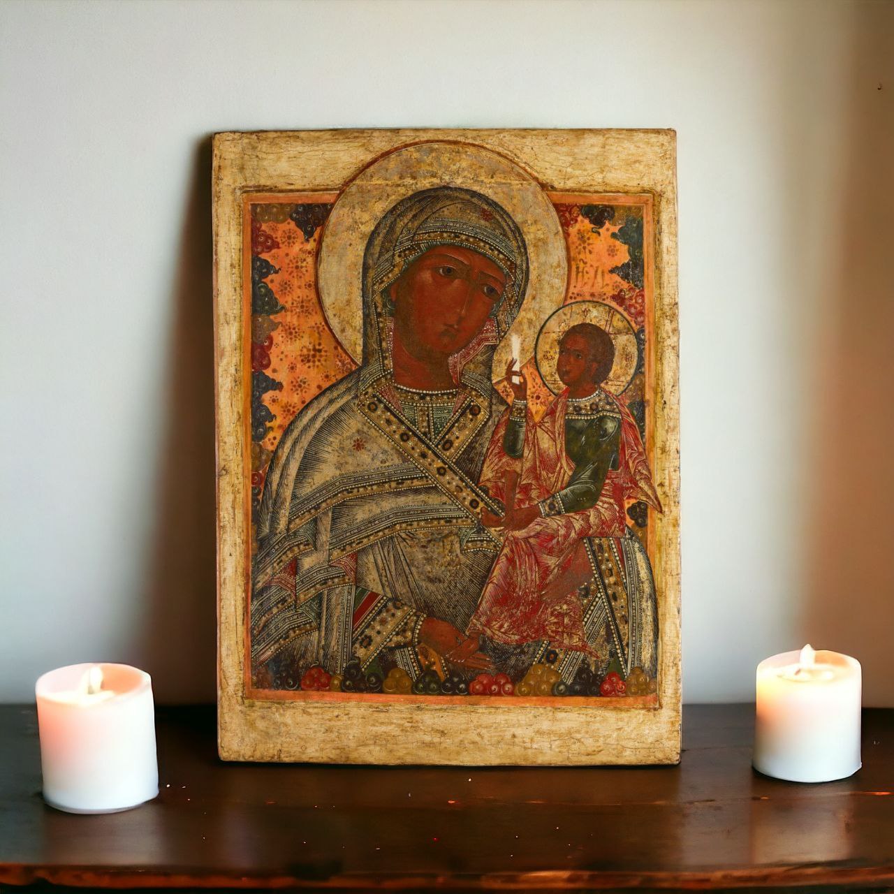Wooden Icon of the Mother of God The Shuiskaya-Smolensk
