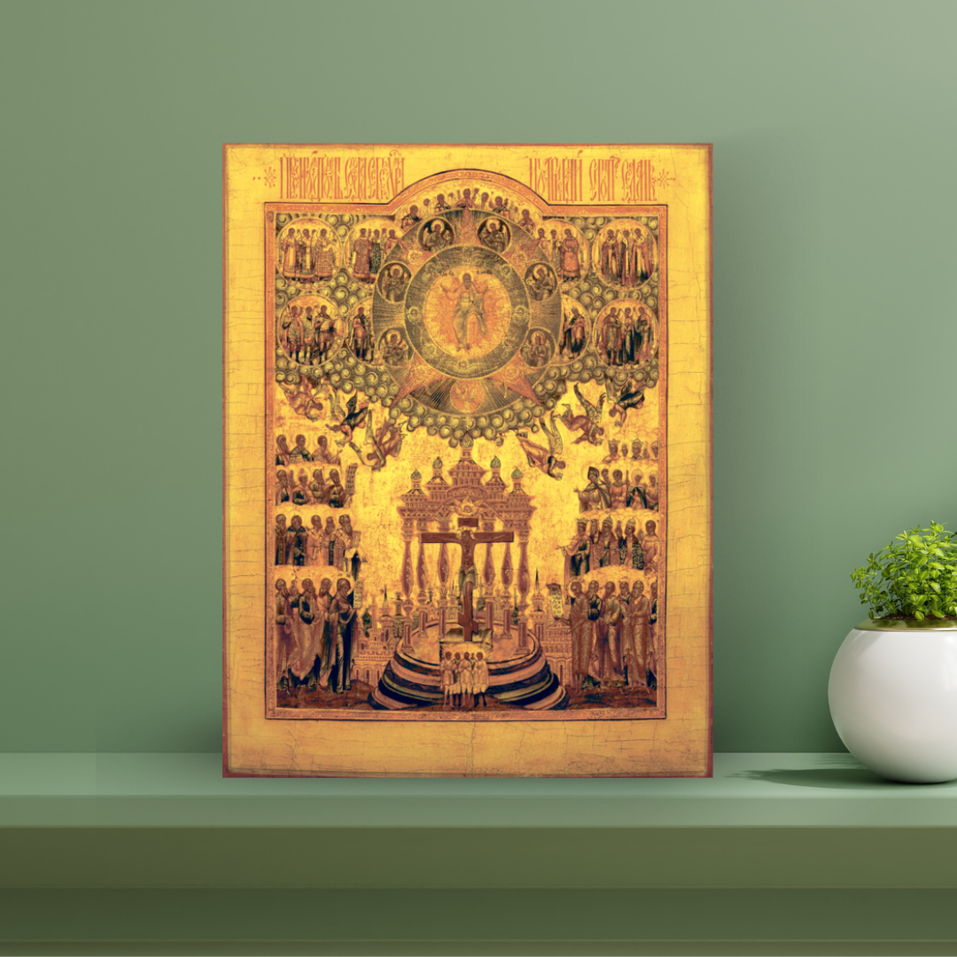 Russian icon Sophia and Holy Church
Icon of Christ surrounded by heavenly hosts
