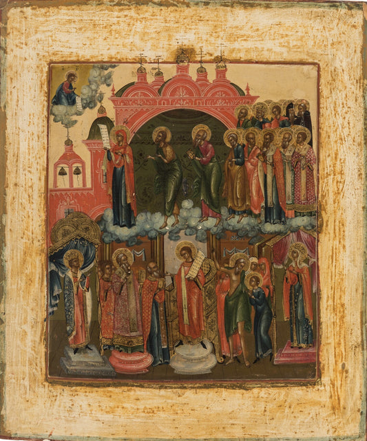 Wooden Icon The Intercession of the Theotokos, Protection of the Mother of God