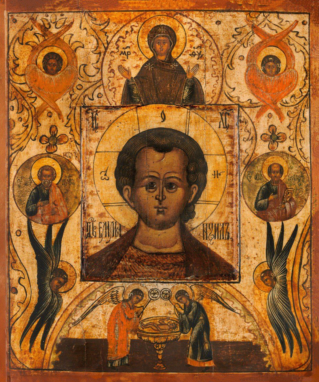 Wooden Icon of Emmanuel (The Saviour Jesus Christ)