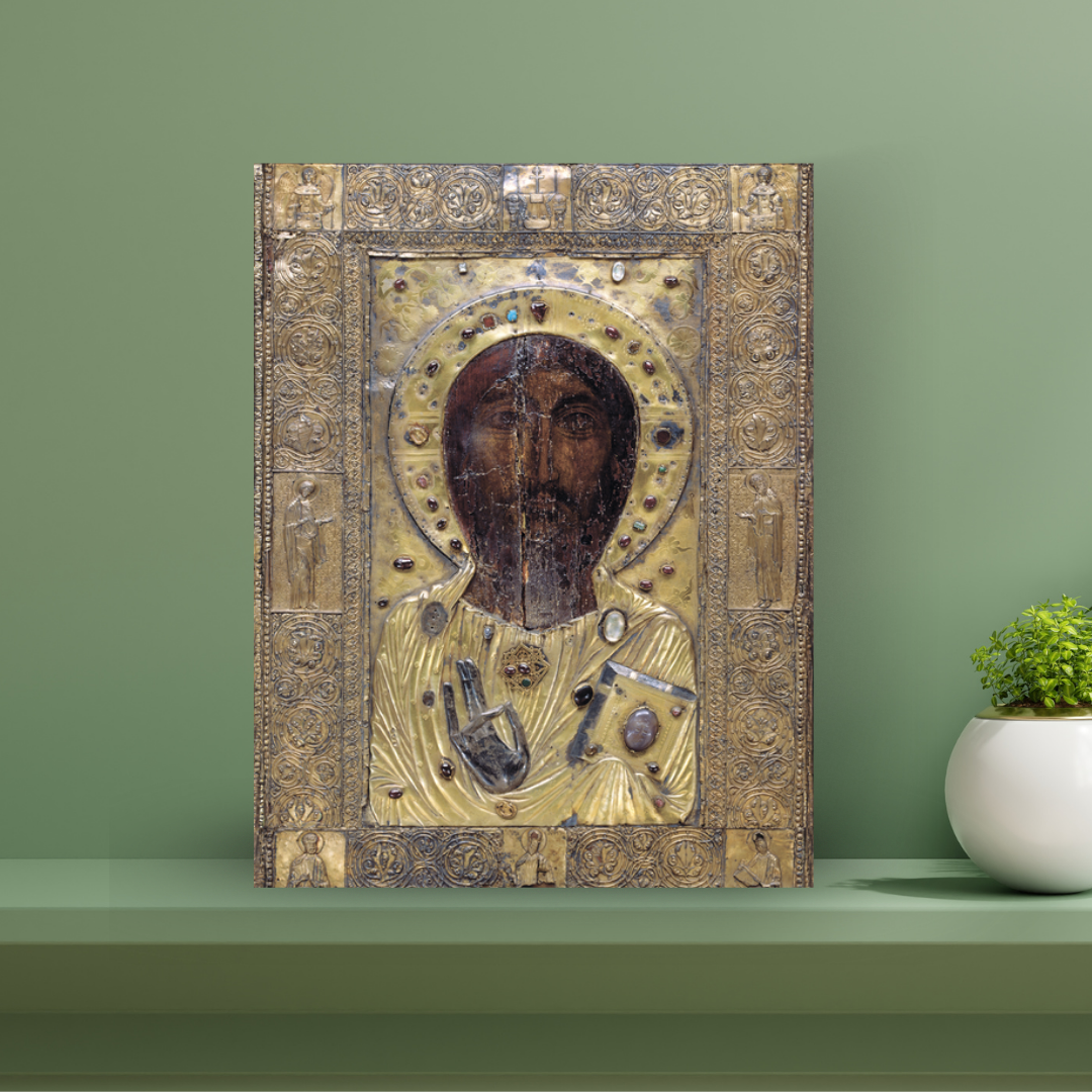 Georgian religious icon of Christ Anchiskhati 6th century reproduction