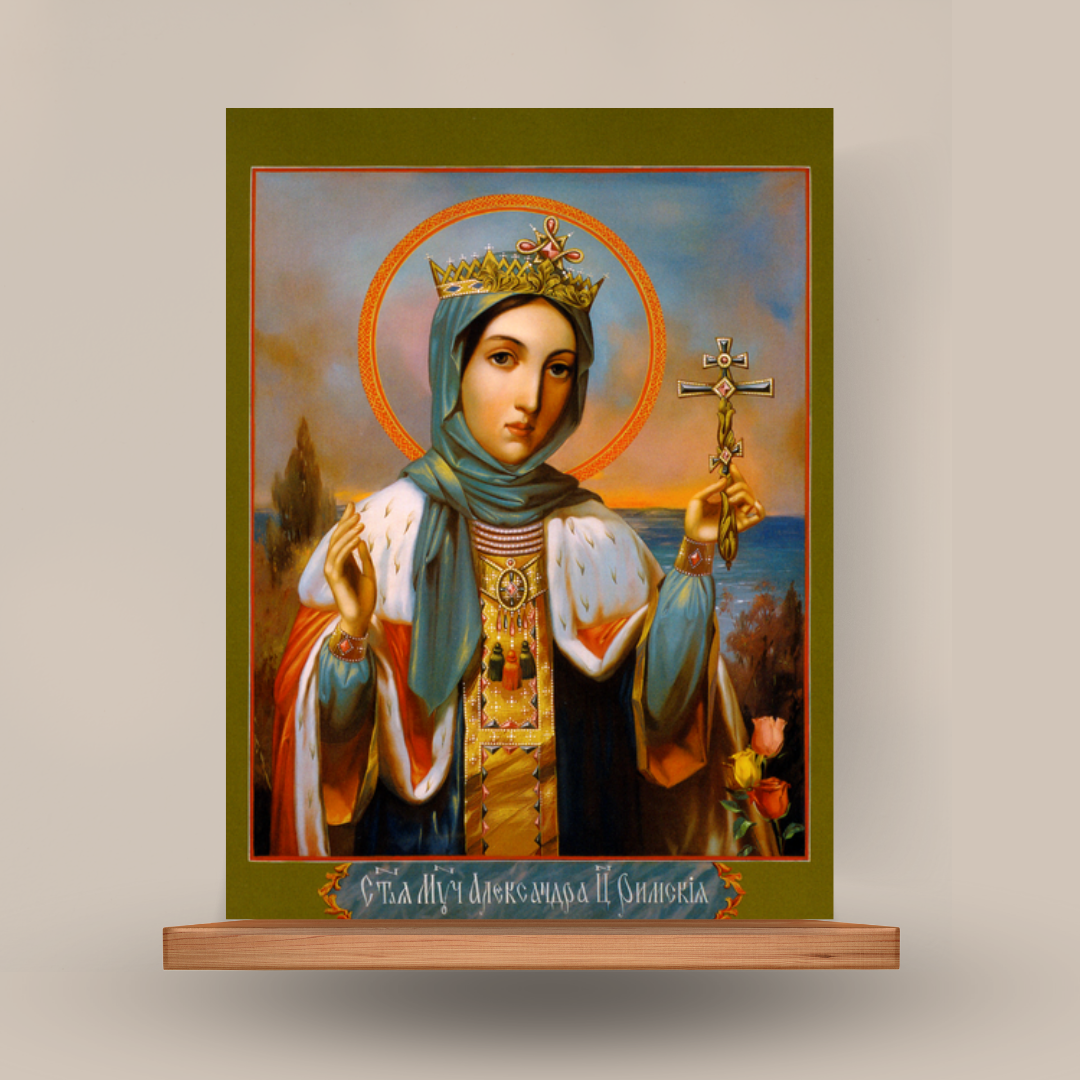 Prayer icon of Saint Alexandra martyr and witness of Christ