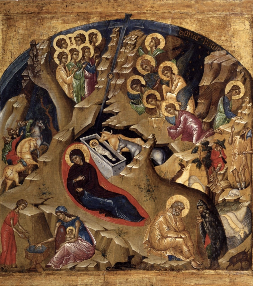 Wooden Icon of the Nativity of Jesus Christ