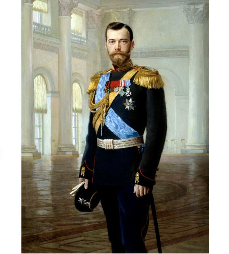 Wooden Icon portrait of Emperor of the Russian Empire Nicholas II Romanov