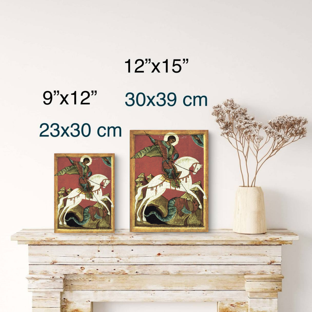 Miracle of Saint George with the dragon Veliky Novgorod Orthodox icon reproduction