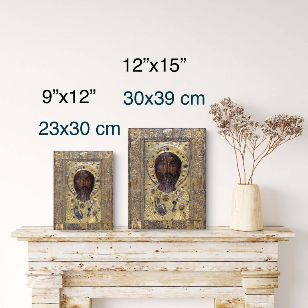Blessed handmade Orthodox icon of Christ Anchiskhati for prayer spaces