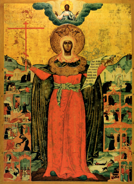 Holy Martyr Thomais of Alexandria (of Egypt). Wooden orthodox icon