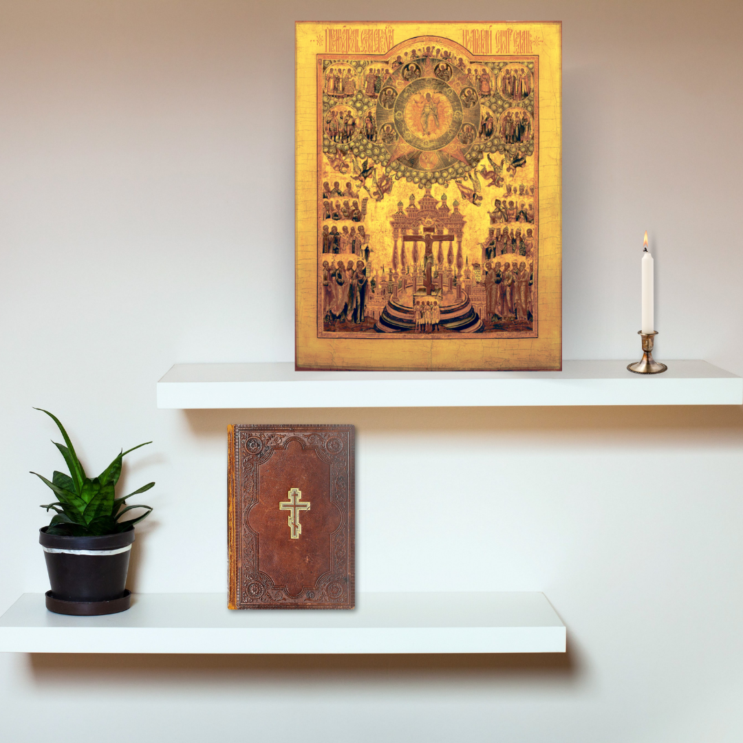 Orthodox theology icon Sophia Palekh style
Palekh icon reproduction of Sophia the Wisdom of God