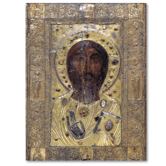 Spiritual wooden icon of Christ the Savior from Anchiskhati Basilica