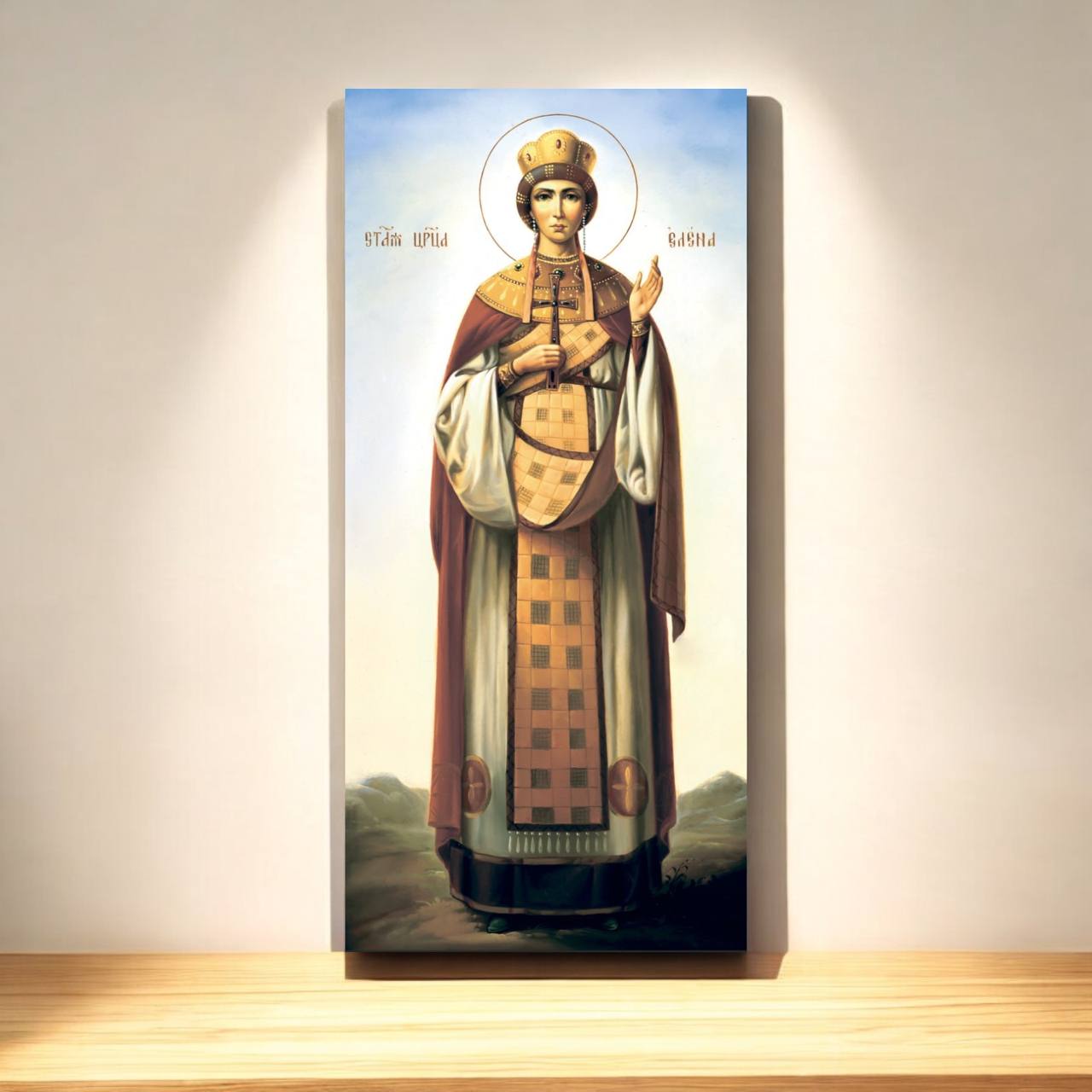 Traditional Orthodox icon of Saint Helena, crafted with fine details