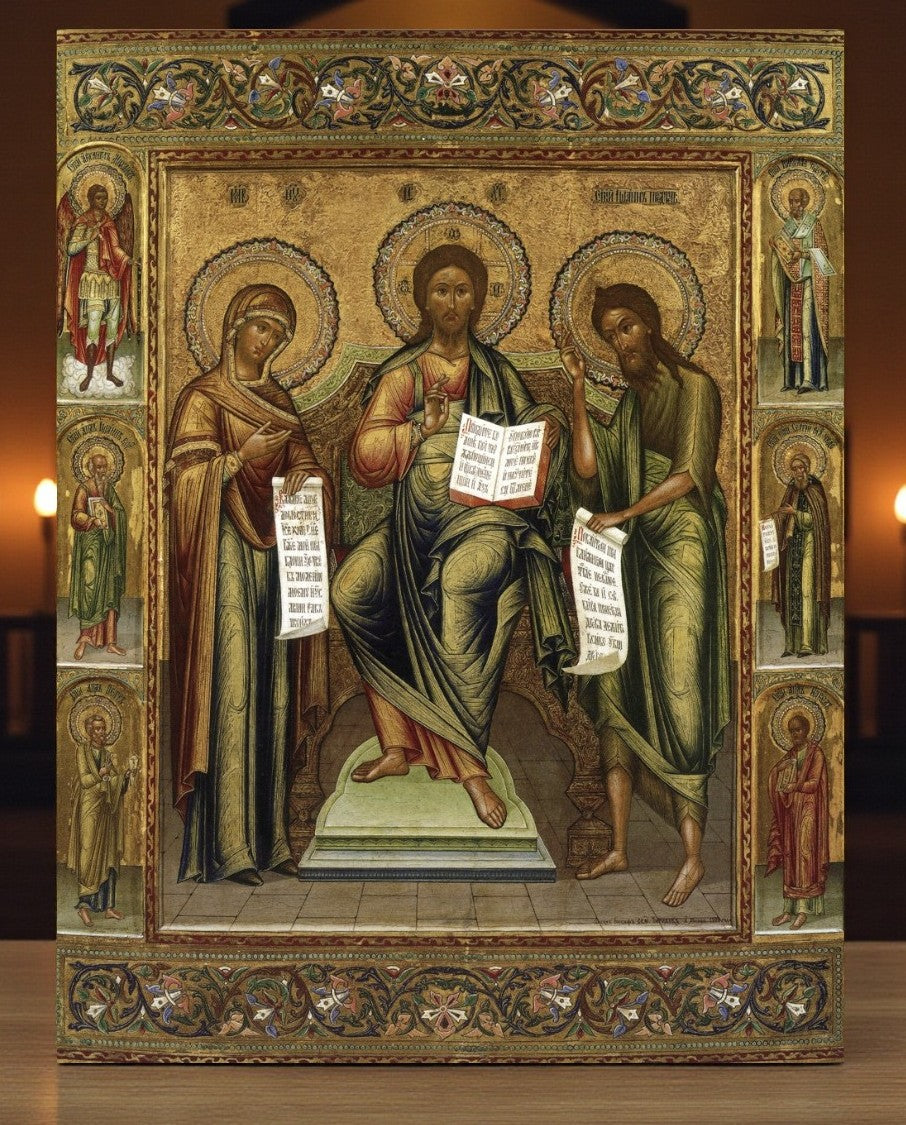 Deesis Jesus Christ with the Mother of God and John the Forerunner