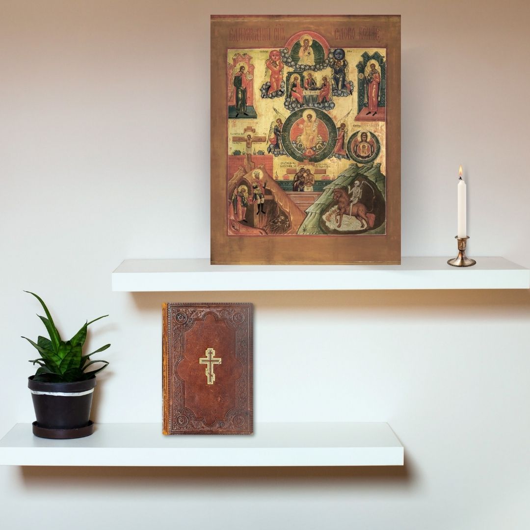 Byzantine-style icon of Jesus Christ, Only-Begotten Son, Word of God