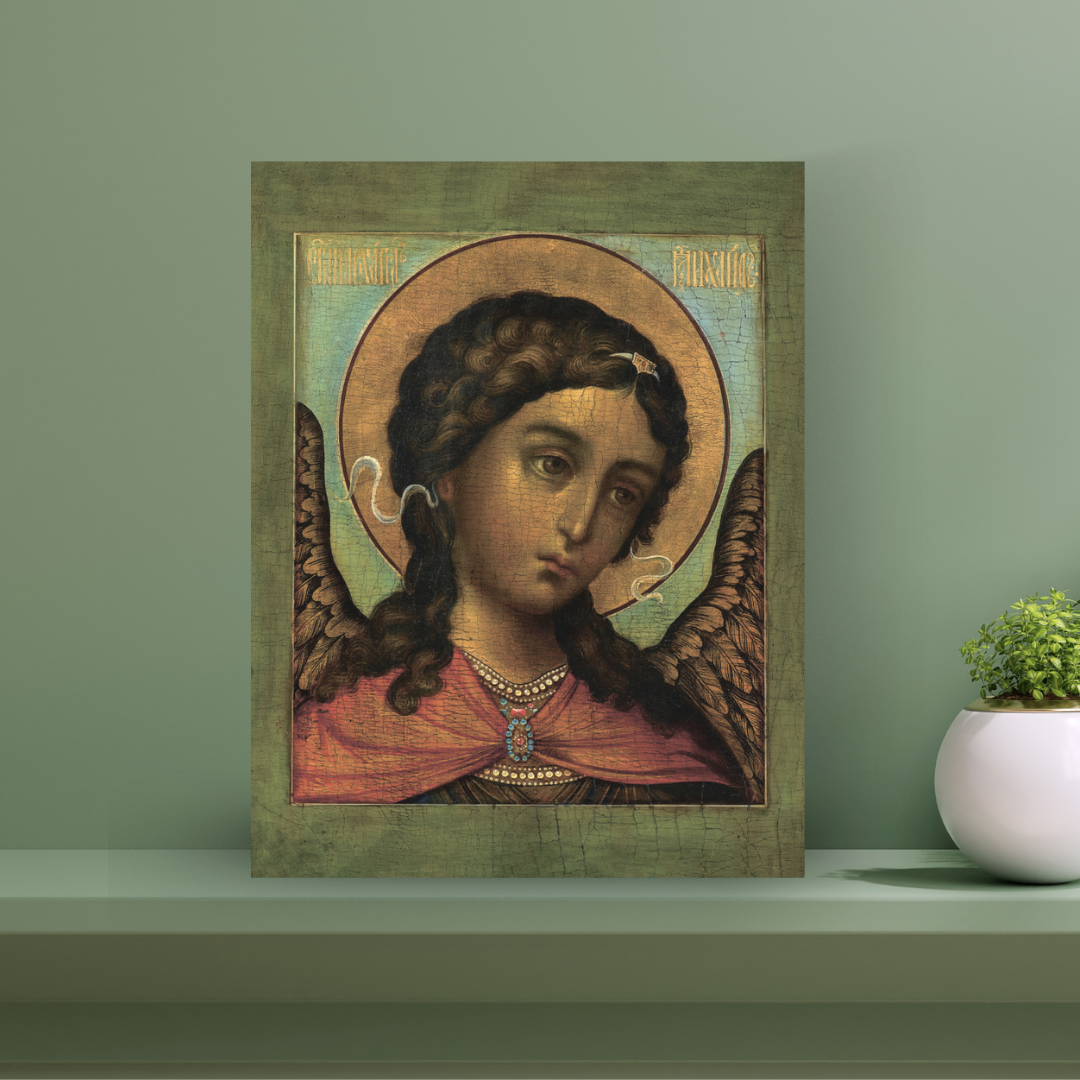 Orthodox icon of Archangel Michael printed on MDF