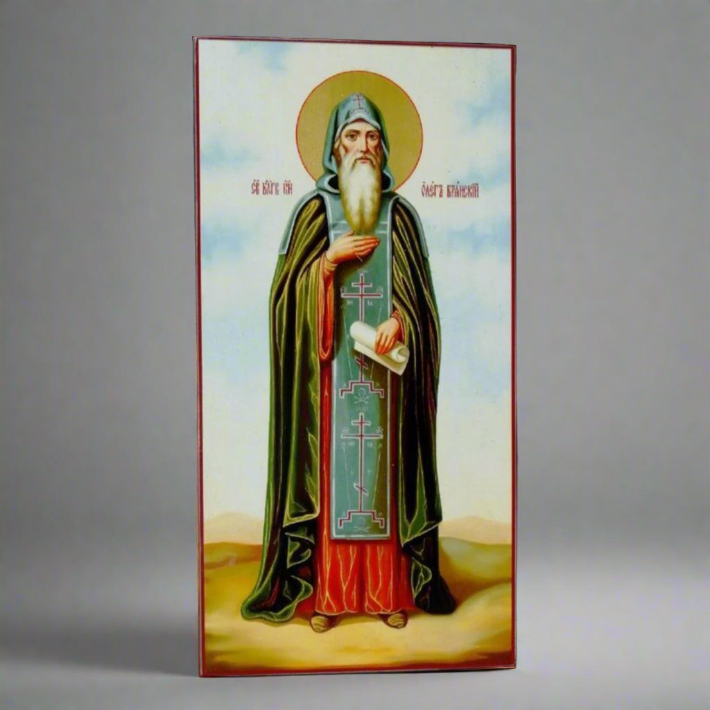 Wooden Icon of Saint holy prince Oleg Bryansky