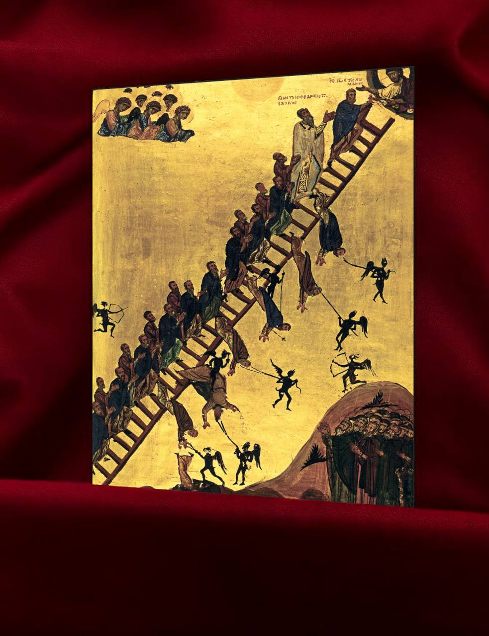The Ladder of Divine Ascent by St. John Climacus (The Paradise Ladder) Wooden orthodox icon