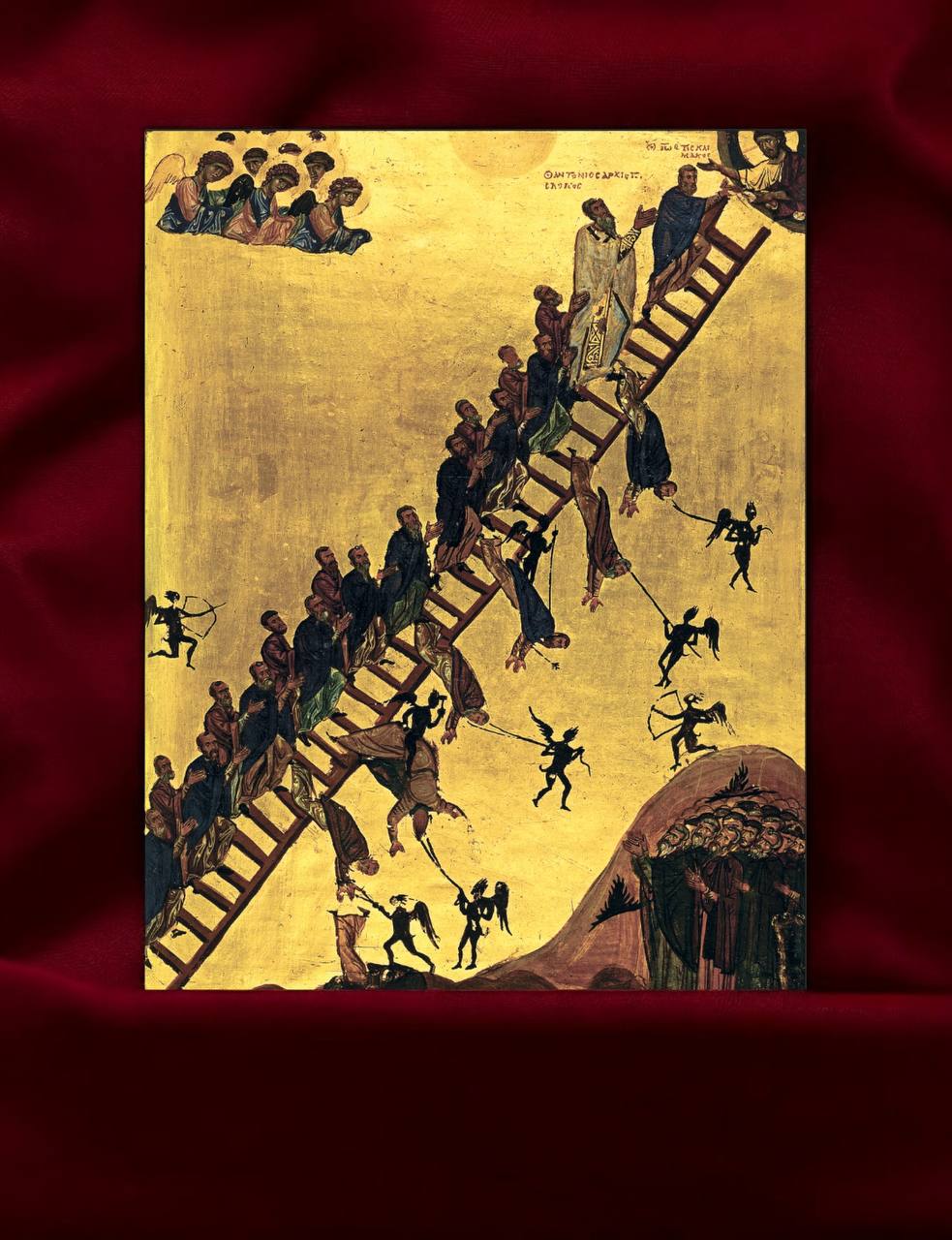 The Ladder of Divine Ascent by St. John Climacus (The Paradise Ladder) Wooden orthodox icon