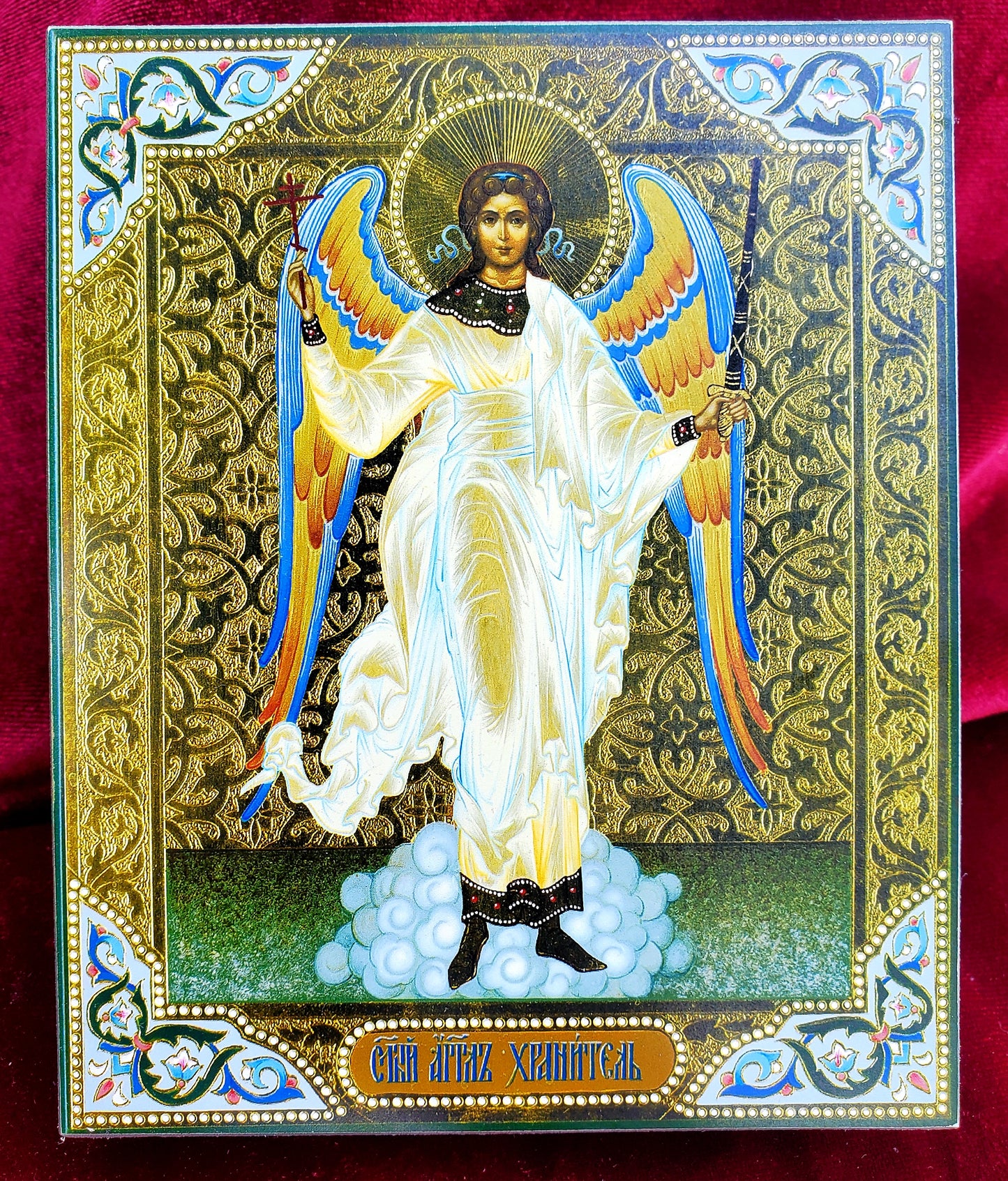 The Holy Guardian Angel. Wooden orthodox icon