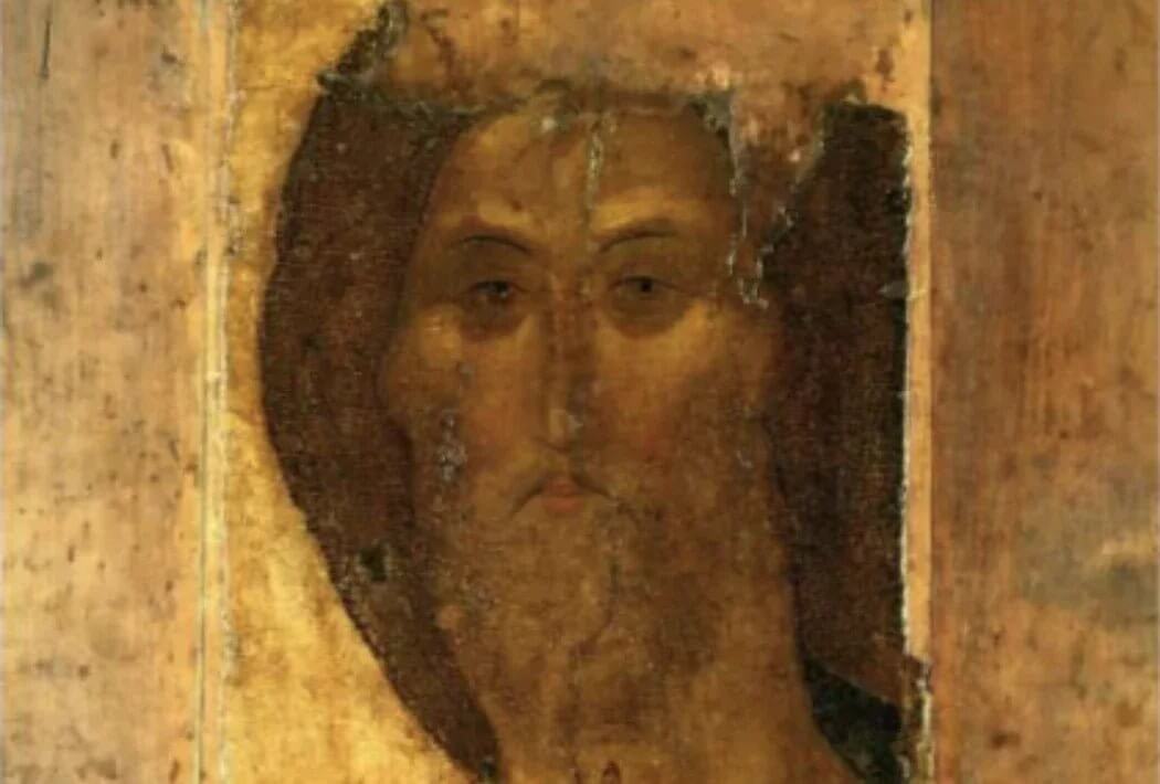 Icon of Jesus Christ the Savior by Andrey Rublev - The mystery of Orthodox Rus' - iconsofsaints.com