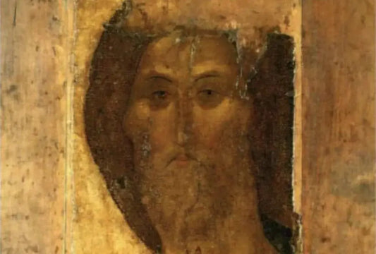 Icon of Jesus Christ the Savior by Andrey Rublev - The mystery of Orthodox Rus' - iconsofsaints.com