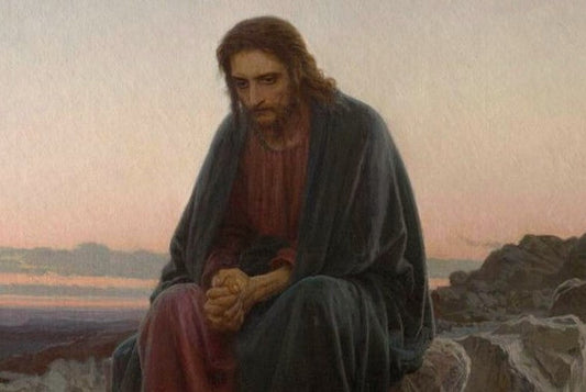 "Christ in the Desert" by Ivan Kramskoi