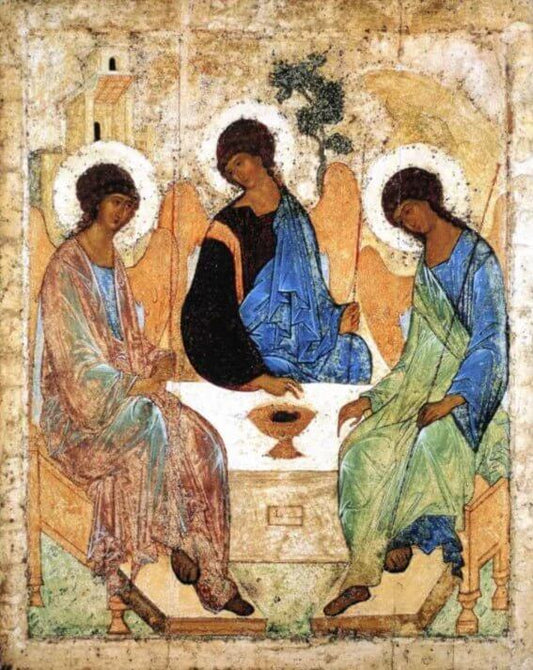 Icon of the Holy Trinity by Andrey Rublev - History and significance - iconsofsaints.com