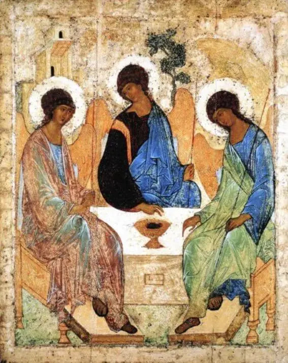 Icon of the Holy Trinity by Andrey Rublev - History and significance - iconsofsaints.com