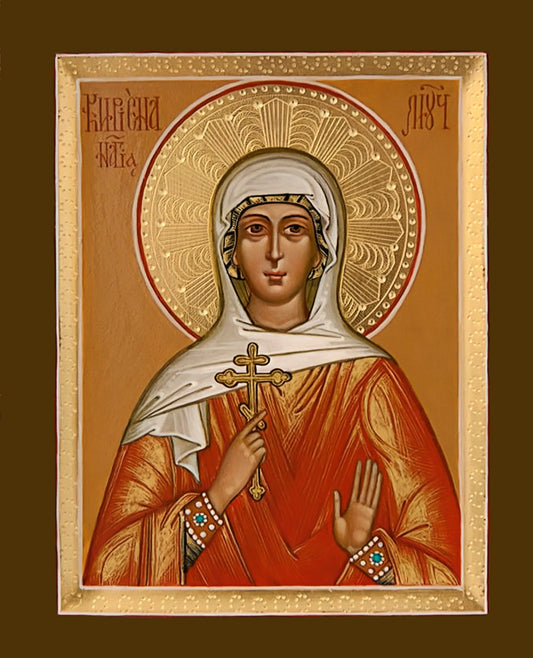 Saint Martyr Cyriena (Kira) of Tarsus. Wooden orthodox icon.