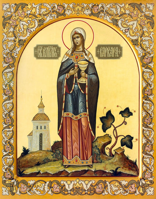 Icon of Saint Barbara the Great Martyr | Handcrafted Orthodox Icon