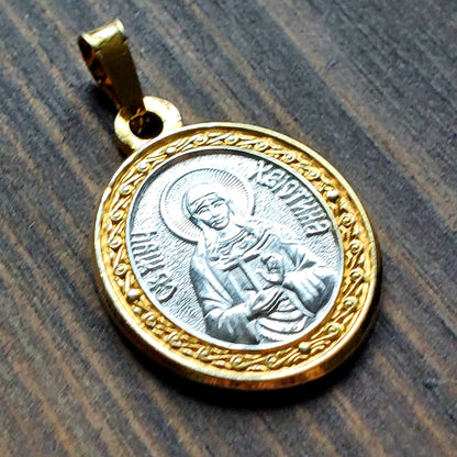 Pendentif collier icône sainte martyre Christina de Tyr. Сharm chrétien
