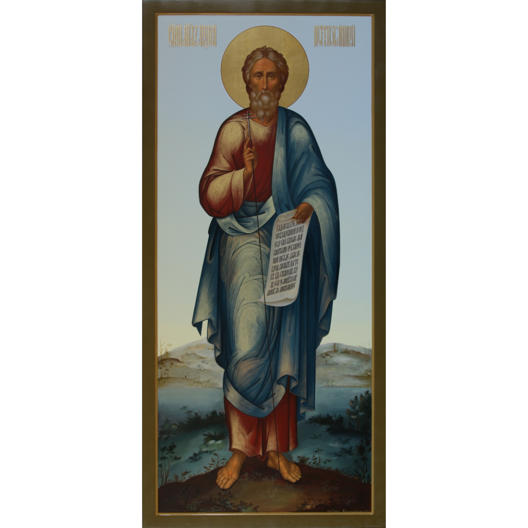 Saint Andrew the First-Called Apostle. Wooden orthodox icon.