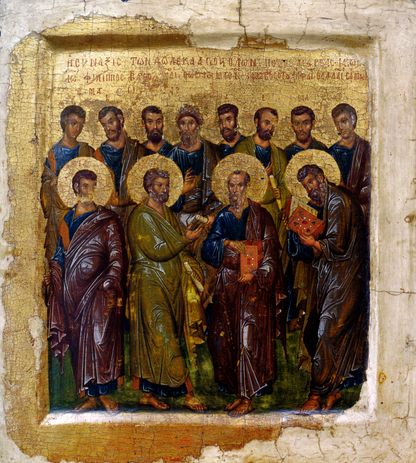 Wooden Icon of the Twelve Apostles