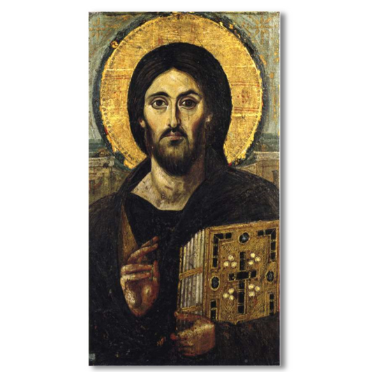 Lord Jesus Christ the Savior Pantocrator of St. Catherine's Monastery at Sinai. Wooden orthodox icon