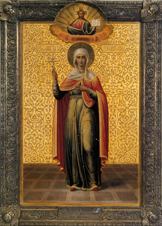 Saint Anastasia the Deliverer from Poisons, the Great Martyr Anastasia the Pharmakolytria. Wooden orthodox icon.