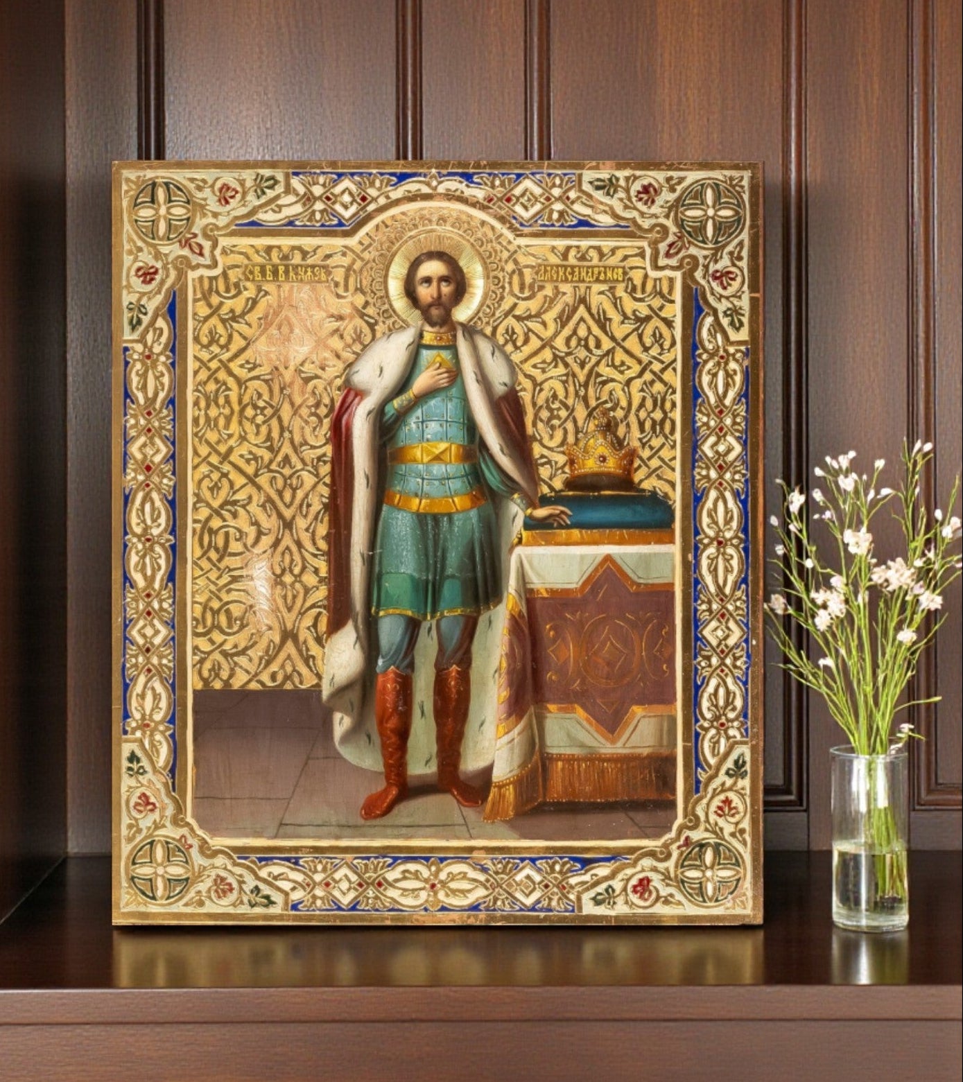 Warrior saint Alexander Nevsky icon