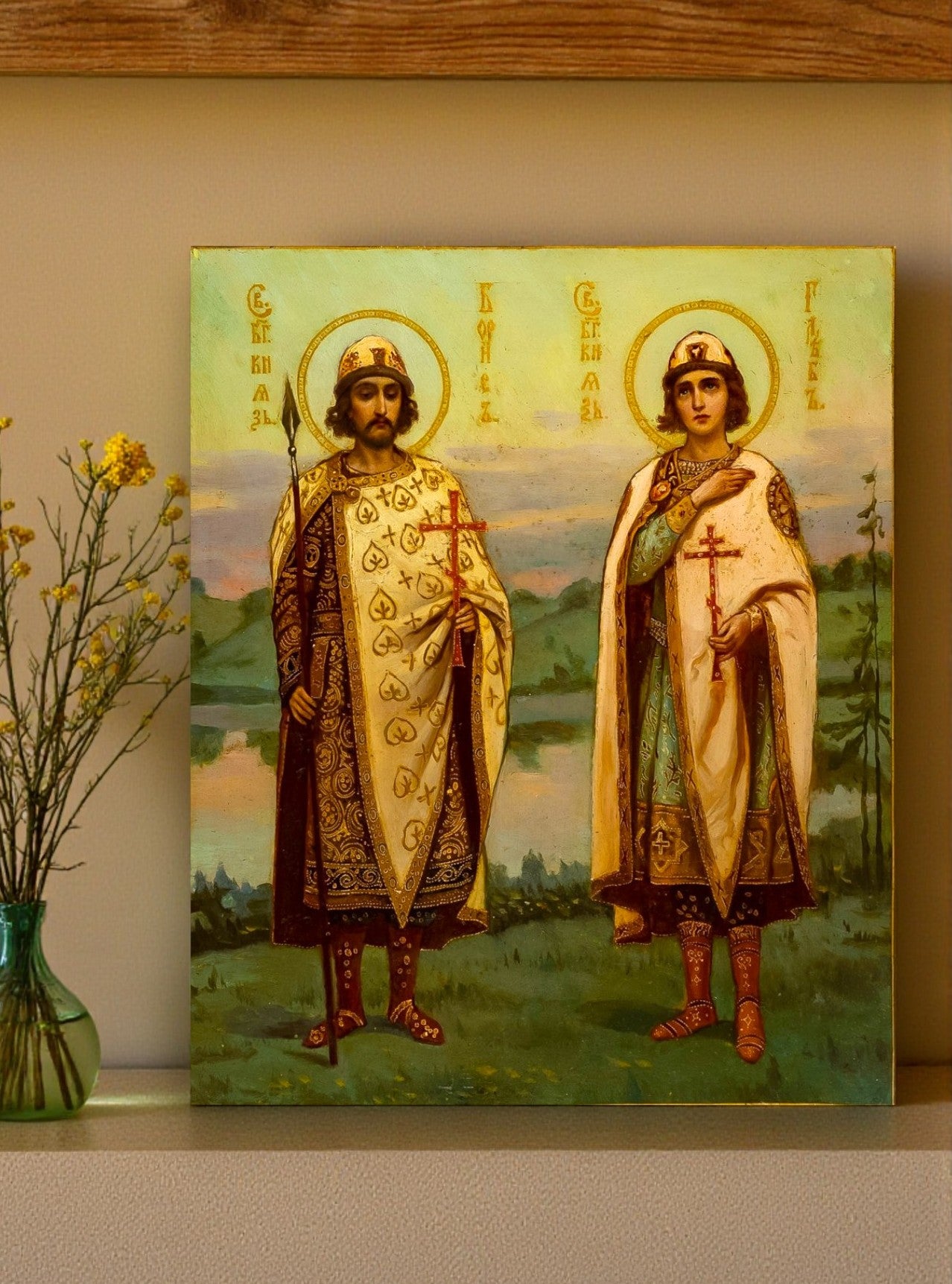 Russian Orthodox martyrs Saints Boris and Gleb icon
