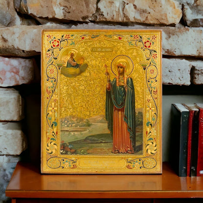Wooden Icon of the Holy Martyr Antonina of Nicea