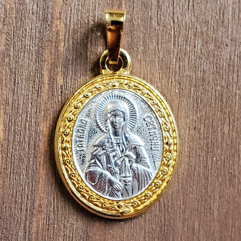Pendentif Collier Icône Sainte Martyre Tatiana de Rome. Сharm chrétien